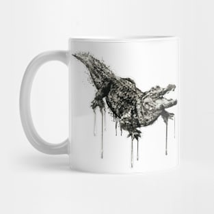 Alligator Black and White Mug